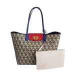 Salvatore Ferragamo Shopper Coated Canvas with Gold Hardware #GLSEL-6