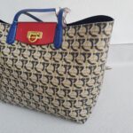 Salvatore Ferragamo Shopper Coated Canvas with Gold Hardware #RSSU-10 - Image 4