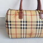 Burberry Boston Bag Light Cream/brown Coated Canvas/Leather and Gold Hardware #RTTT-4 - Image 3