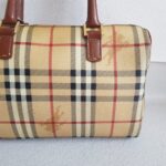 Burberry Boston Bag Light Cream/brown Coated Canvas/Leather and Gold Hardware #RTTT-4 - Image 4