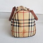 Burberry Boston Bag Light Cream/brown Coated Canvas/Leather and Gold Hardware #RTTT-4 - Image 7