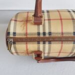 Burberry Boston Bag Light Cream/brown Coated Canvas/Leather and Gold Hardware #RTTT-4 - Image 9