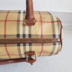 Burberry Boston Bag Light Cream/brown Coated Canvas/Leather and Gold Hardware #RTTT-4 - Image 10