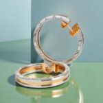 Bvlgari B.Zero Earring Gold/Steel Jewellery #ROUL-1