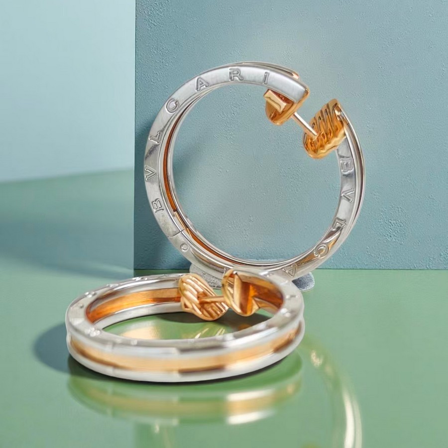 Bvlgari B.Zero Earring Gold/Steel Jewellery #ROUL-1