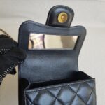 Chanel Micro Vanity Bag Black Lambskin with Light Gold Hardware #RTTE-6 - Image 13
