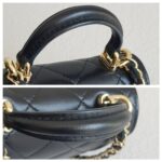 Chanel Micro Vanity Bag Black Lambskin with Light Gold Hardware #RTTE-6 - Image 11