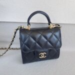 Chanel Micro Vanity Bag Black Lambskin with Light Gold Hardware #RTTE-6 - Image 2