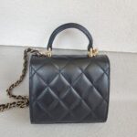 Chanel Micro Vanity Bag Black Lambskin with Light Gold Hardware #RTTE-6 - Image 3