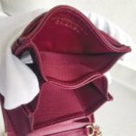 Chanel Mini Wallet on Chain Burgundy Lambskin with Light Gold Hardware #ROUS-1 - Image 20