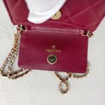 Chanel Mini Wallet on Chain Burgundy Lambskin with Light Gold Hardware #ROUS-1 - Image 14