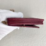 Chanel Mini Wallet on Chain Burgundy Lambskin with Light Gold Hardware #ROUS-1 - Image 9