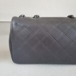Chanel New Chic Flap Shoulder Bag Grey Calfskin with Antique Silver Hardware #RERC-5 - Image 5