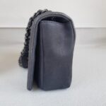 Chanel New Chic Flap Shoulder Bag Grey Calfskin with Antique Silver Hardware #RERC-5 - Image 7