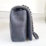 Chanel New Chic Flap Shoulder Bag Grey Calfskin with Antique Silver Hardware #RERC-5 - Image 8