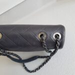 Chanel New Chic Flap Shoulder Bag Grey Calfskin with Antique Silver Hardware #RERC-5 - Image 9