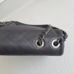 Chanel New Chic Flap Shoulder Bag Grey Calfskin with Antique Silver Hardware #RERC-5 - Image 10