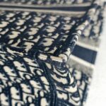 Christian Dior Book Tote Large Blue Canvas with Leather and Gold Hardware #ROUS-3 - Image 15