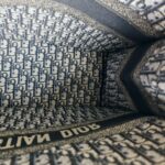 Christian Dior Book Tote Large Blue Canvas with Leather and Gold Hardware #ROUS-3 - Image 36