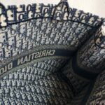 Christian Dior Book Tote Large Blue Canvas with Leather and Gold Hardware #ROUS-3 - Image 32