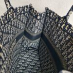 Christian Dior Book Tote Large Blue Canvas with Leather and Gold Hardware #ROUS-3 - Image 29