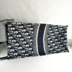 Christian Dior Book Tote Large Blue Canvas with Leather and Gold Hardware #ROUS-3 - Image 7