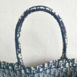 Christian Dior Book Tote Large Blue Canvas with Leather and Gold Hardware #ROUS-3 - Image 23