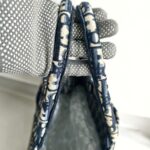 Christian Dior Book Tote Large Blue Canvas with Leather and Gold Hardware #ROUS-3 - Image 27