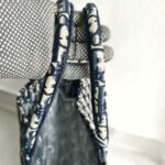 Christian Dior Book Tote Large Blue Canvas with Leather and Gold Hardware #ROUS-3 - Image 25