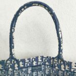 Christian Dior Book Tote Large Blue Canvas with Leather and Gold Hardware #ROUS-3 - Image 24