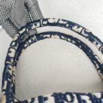 Christian Dior Book Tote Large Blue Canvas with Leather and Gold Hardware #ROUS-3 - Image 20