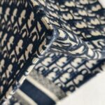 Christian Dior Book Tote Large Blue Canvas with Leather and Gold Hardware #ROUS-3 - Image 13