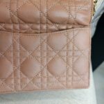 Christian Dior Caro Pouch with Chain Beige Lambskin with Gold Hardware #ROUU-1 - Image 6