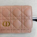 Christian Dior Caro Pouch with Chain Beige Lambskin with Gold Hardware #ROUU-1 - Image 4