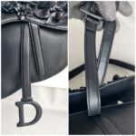 Dior Saddle Bag Black Leather with Black Hardware #ROLS-3 - Image 23