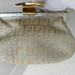 Fendi Mini Bag Brown/Gold Canvas with Leather and Gold Hardware #ROER-5 - Image 4