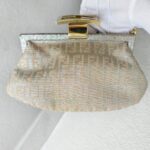 Fendi Mini Bag Brown/Gold Canvas with Leather and Gold Hardware #ROER-5 - Image 5