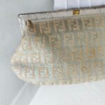 Fendi Mini Bag Brown/Gold Canvas with Leather and Gold Hardware #ROER-5 - Image 7