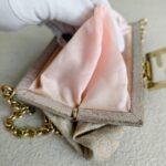 Fendi Mini Bag Brown/Gold Canvas with Leather and Gold Hardware #ROER-5 - Image 18