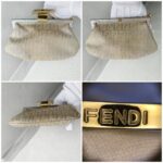 Fendi Mini Bag Brown/Gold Canvas with Leather and Gold Hardware #ROER-5 - Image 2