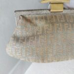 Fendi Mini Bag Brown/Gold Canvas with Leather and Gold Hardware #ROER-5 - Image 3