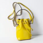 Fendi Mon Tresor Mini Bucket Bag Yellow Calf Leather and Silver Hardware #RTYR-2