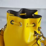 Fendi Mon Tresor Small Bucket Bag Yellow Calf Leather and Silver Hardware #RTYR-2 - Image 17