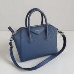 Givenchy Antigona Midnight Blue Goatskin with Silver Hardware #RYRK-1