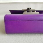 Gucci Padlock Bag Small Purple Smooth Leather Embroidered Tiger and Strawberry with Antique Silver Hardware #RUTT-1 - Image 9