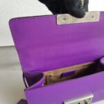 Gucci Padlock Bag Small Purple Smooth Leather Embroidered Tiger and Strawberry with Antique Silver Hardware #RUTT-1 - Image 17