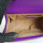 Gucci Padlock Bag Small Purple Smooth Leather Embroidered Tiger and Strawberry with Antique Silver Hardware #RUTT-1 - Image 26