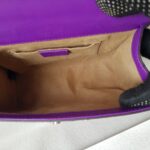 Gucci Padlock Bag Small Purple Smooth Leather Embroidered Tiger and Strawberry with Antique Silver Hardware #RUTT-1 - Image 27