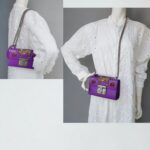 Gucci Padlock Bag Small Purple Smooth Leather Embroidered Tiger and Strawberry with Antique Silver Hardware #RUTT-1 - Image 28