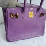 Hermes Birkin 30cm Purple Togo Leather with Gold Plated Hardware #RTRT-1 - Image 3